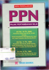 PPN : pajak pertambahan nilai