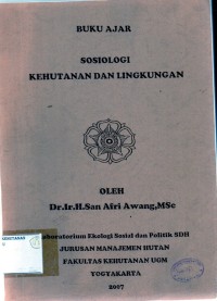 Bahan Ajar: Sosiologi Kehutanan Dan Lingkungan