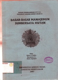 Dasar- Dasar Manajemen Sumberdaya Hutan