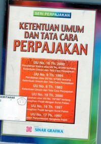 Ketentuan Umum dan Tata cara Perpajakan