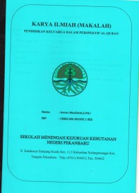 Image of Pendidikan Keluarga Dalam Perspektif Al-quran (karya ilmiah)